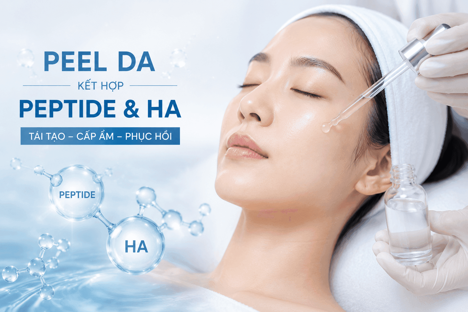 PEEL DA KẾT HỢP PEPTIDE VÀ HA: VÌ SAO ĐANG LÀ XU HƯỚNG PHỤC HỒI DA 2026?